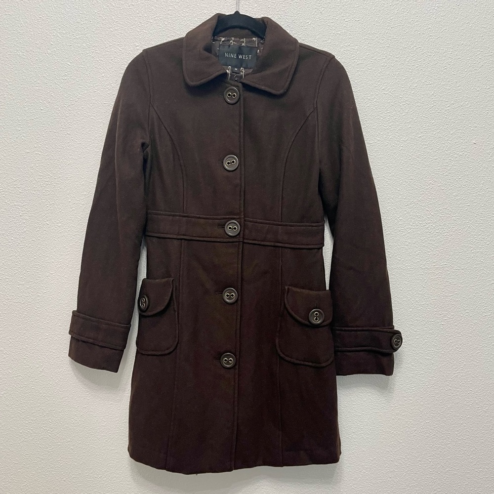 Nine West Women’s Brown Wool Trench Coat